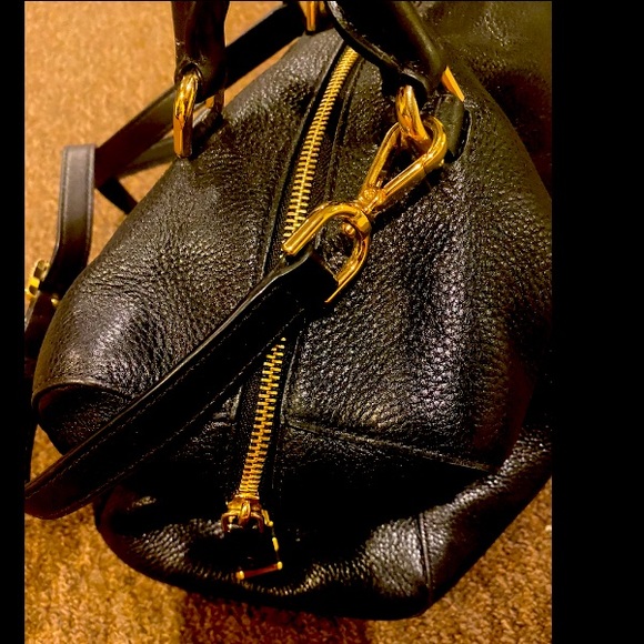 NWT Michael Kors Black Pebbled Leather Kirby Satchel purse pocketbook handbag - Picture 3 of 8